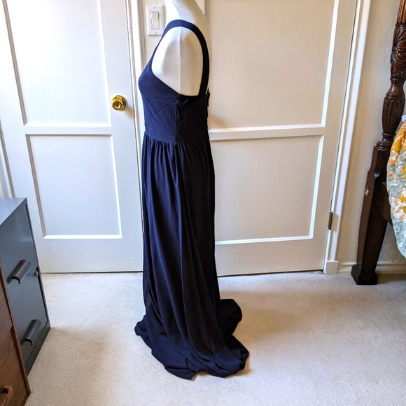 Lulu's Air of Romance Navy Blue Maxi dress Sz M - Picture 5 of 14